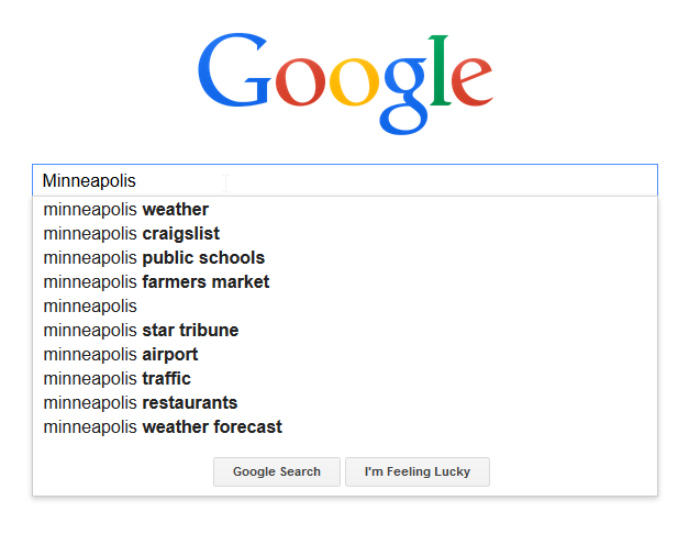 Minneapolis google search