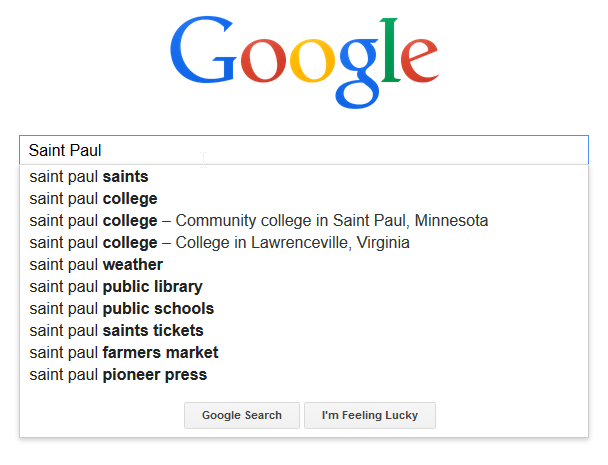 Saint Paul google search