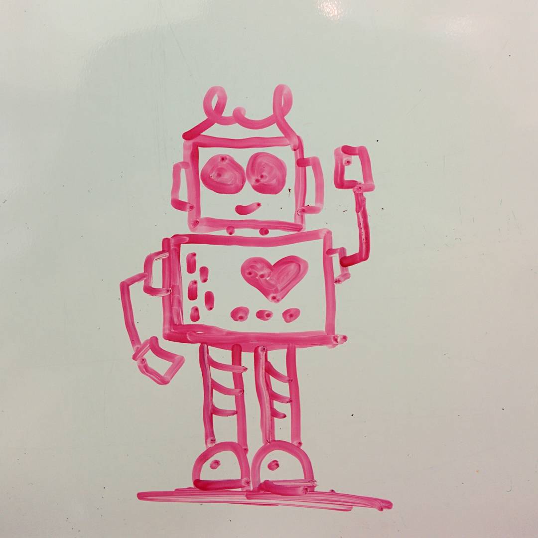 Paris drew a little robot