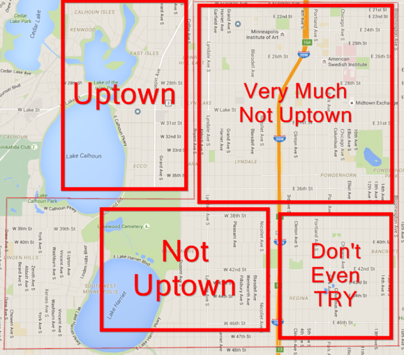 Google Maps of Minneapolis