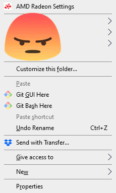 Right-click context menu